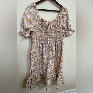 Hint of Blush Smocked Floral Dress Size 2X